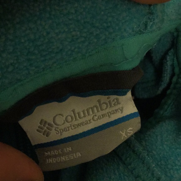 Columbia Turquoise Zip Up Hoodie - Picture 3 of 3